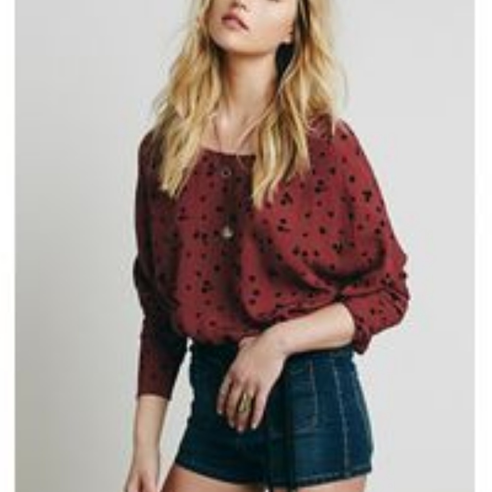 Free People Simply Moon Print Top